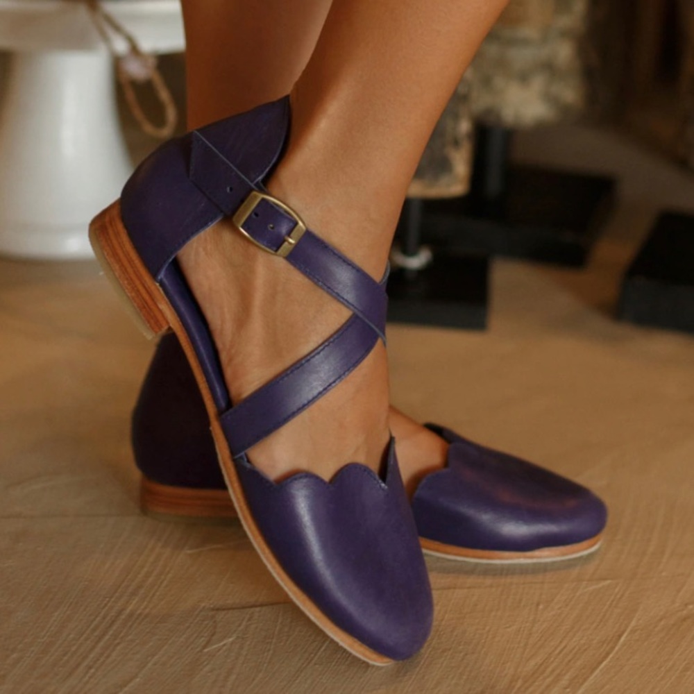 ELF Purple Flats with Buckle